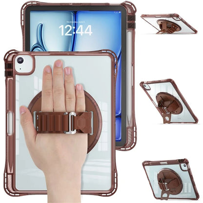 For iPad Air 11 (2024) / Air (2022) / (2020) / iPad Pro 11 (2022) / (2021) / (2020) / (2018) Case Kickstand PC+TPU+Acrylic Clear Tablet Cover