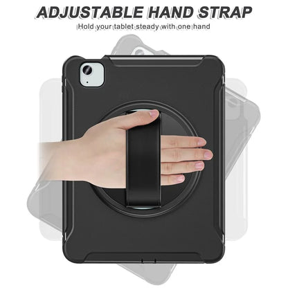 For iPad Air 11 (2024) / Air (2022) / (2020) / iPad Pro 11(2022) / (2021) / (2020) / (2018) Rotary Kickstand PC + TPU Tablet Case with Hand Strap