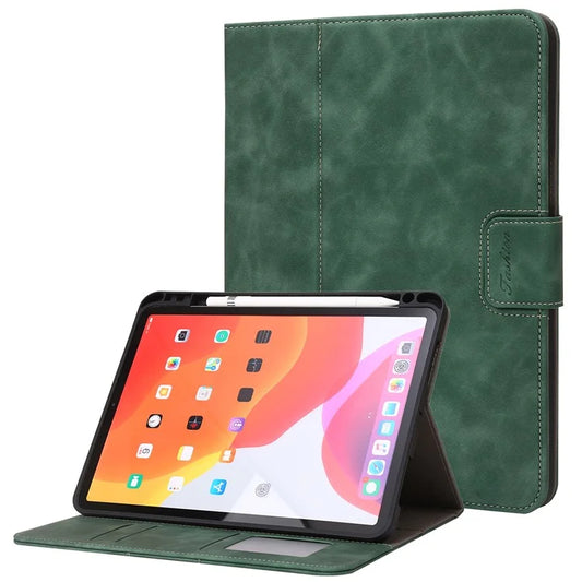 For iPad Air 11 (2024) / Air (2022) / (2020) / Pro 11 (2018) / (2020) / (2021) / (2022) Leather Case Pen Slot Wallet Leather Cover