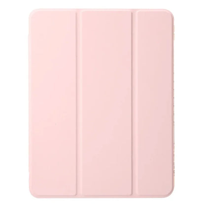 For iPad Air 11 (2024) Case TPU+PU Leather+Arcylic Tablet Cover Tri-Fold Stand Tablet Protector