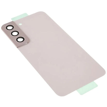 For Samsung Galaxy S22 5G S901 Battery Housing with Adhesive Sticker + Lens Cover Spare Part (without Logo)