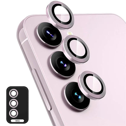 ENKAY HAT PRINCE For Samsung Galaxy M55 5G / C55 5G / F55 5G Camera Lens Protector Set 9H Hardness Lens Film with Metal Ring Trim