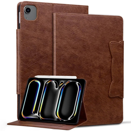 For iPad Air 11 (2024) / iPad Air (2022) (2020) / iPad Pro 11 (2022) / (2020) / (2018) Case PU Leather Tablet Cover Magnetic Clasp