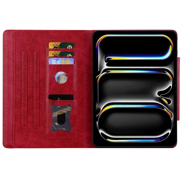 For iPad Air 11 (2024) / iPad Air (2022) (2020) / iPad Pro 11 (2022) / (2020) / (2018) Case PU Leather Tablet Cover Magnetic Clasp