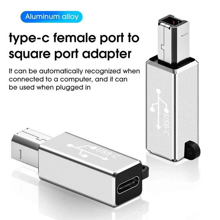 ADS-618 USB-C Female to Printer Male Adapter for Electric Piano, Printer, Scanner