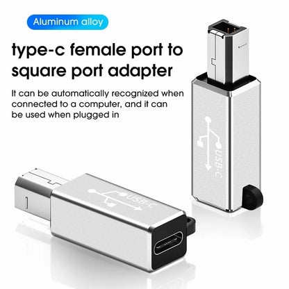 ADS-618 USB-C Female to Printer Male Adapter for Electric Piano, Printer, Scanner