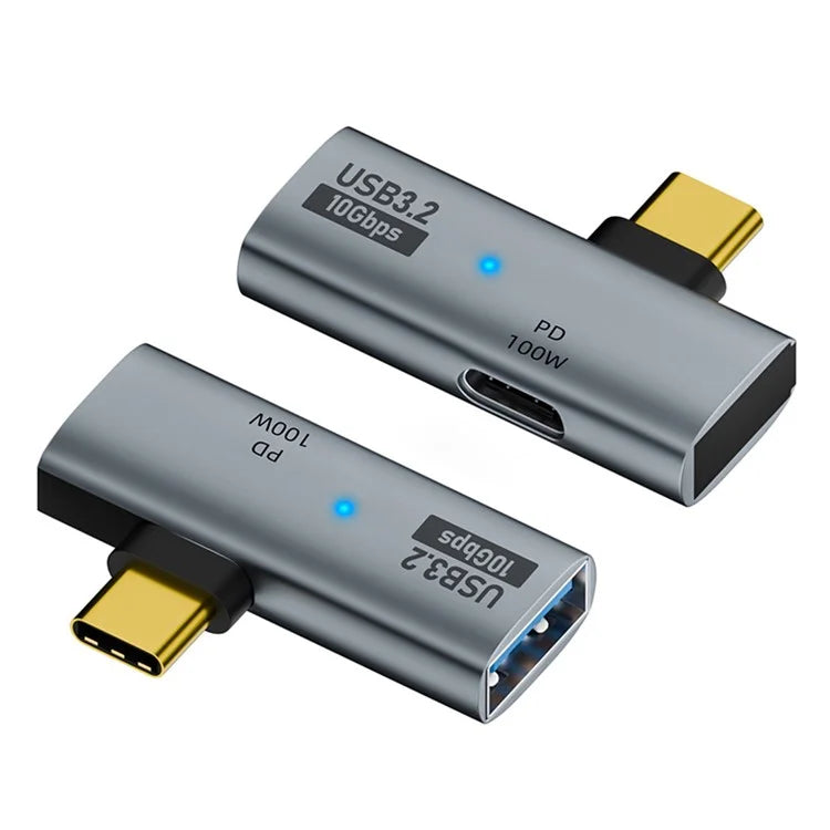 USB 3.2 Adapter Type-C to USB-A  /  USB-C Adapter 10Gbps OTG USB-C 2 to 1 Converter with PD 100W Charge