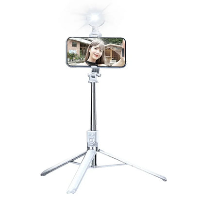 Z16 Pro 175cm Tripod Stand Remote Control Folding Bluetooth Selfie Stick with Fill Light