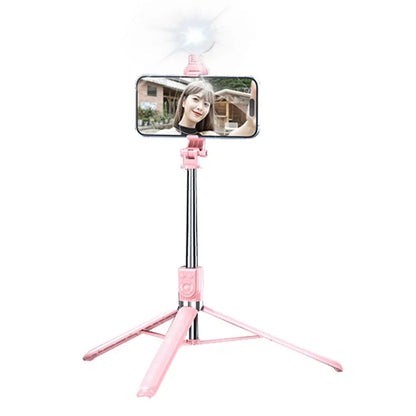 Z16 Pro 175cm Tripod Stand Remote Control Folding Bluetooth Selfie Stick with Fill Light