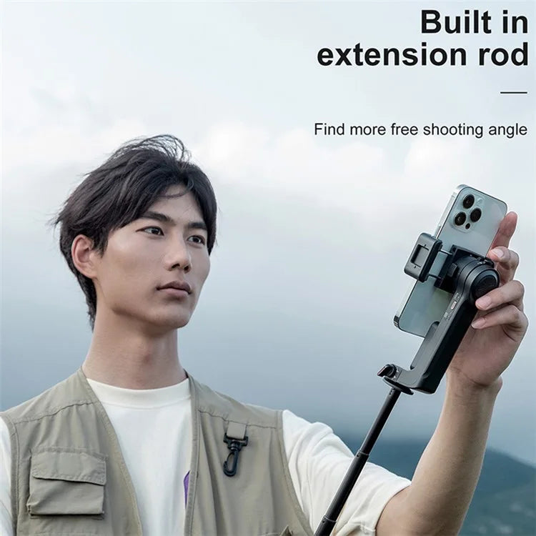 A10 Adjustable Multi-Function Stabilizer with LED Light, Two-Axis Gimbal Selfie Stick