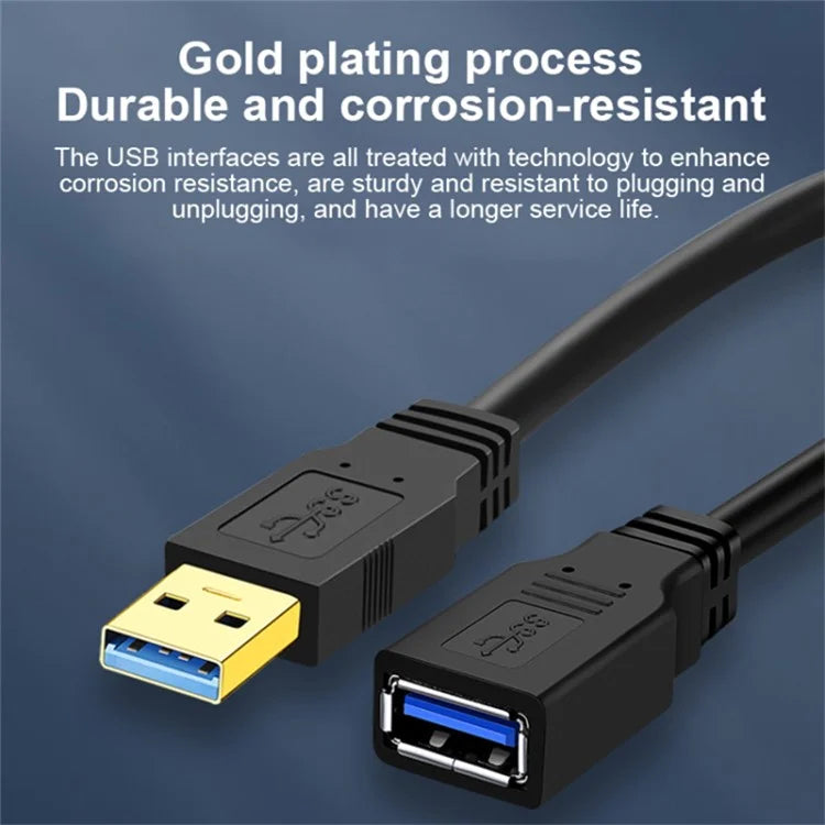 0.3m USB 3.0 Male to Female Extension Cord High Speed PVC Data Transfer Cable