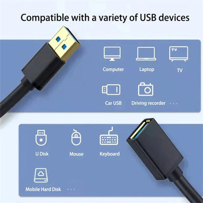 0.3m USB 3.0 Male to Female Extension Cord High Speed PVC Data Transfer Cable