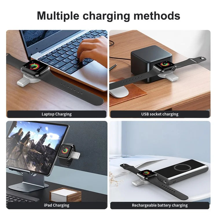 X512 For Apple Samsung Universal Watch Charger Mini Magnetic Wireless Charging Pad with Type-C+USB Plug