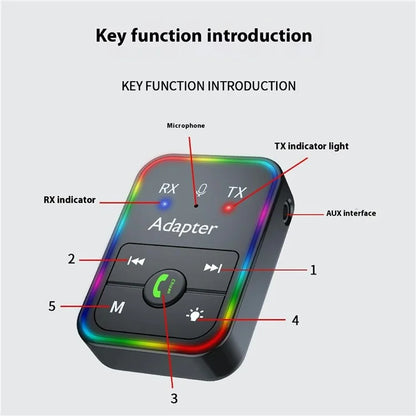 Q9 2-in-1 Bluetooth 5.3 Wireless Transmitter / Receiver MP3 Player Adapter Support TF Card Playback