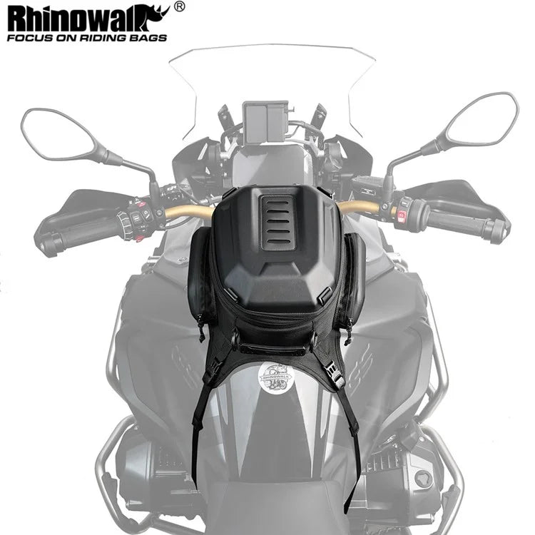 RHINOWALK MTR3001 EVA Hard Shell Expandable Motorcycle Tank Bag with Rubber Handle