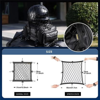 RHINOWALK Motorcycle Helmet Fixing Net Anti-lost Motorbike Tail Helmet Holder Net