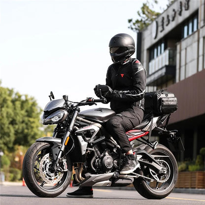 RHINOWALK MT4026 19L Expandable Motorcycle Rear Rack Storage Bag Motorbike Tail Pannier Pack