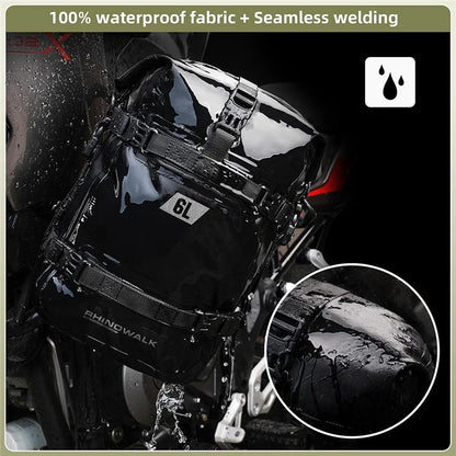 RHINOWALK MT2206 6L Waterproof Motorcycle Side Storage Bag Motorbike Side Bumper Bag