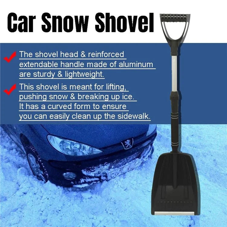 Extendable Detachable Car Snow Shovel Plastic + Aluminum Blade Winter Snow Ice Removal Tool