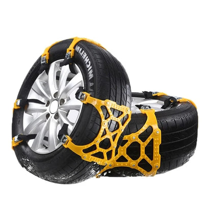 6Pcs Emergency Tire Snow Chain TPU Anti-Skid Strap Car Off-Road Safety Wheel Chain