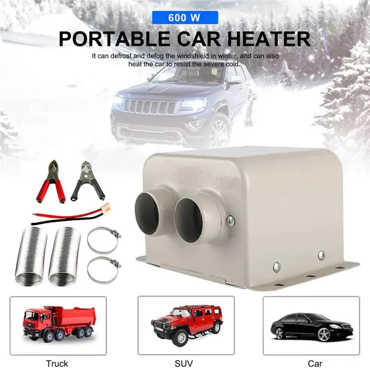 24V 800W Dual Hole Car Heater Window Defrosting Defogging Vehicle Interior PTC Heater