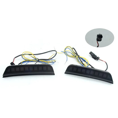 For Grand Cherokee 2021-2024 1 Pair Car Side Marker Bumper Light Three Color Running Turn Signal Lamp