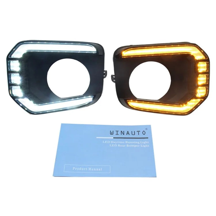 For Toyota Tacoma 2016-2023 1 Pair Car DRL Light White+Yellow LED Daytime Running Turn Signal Lamp