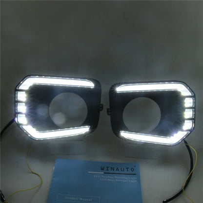 For Toyota Tacoma 2016-2023 1 Pair Car DRL Light White+Yellow LED Daytime Running Turn Signal Lamp