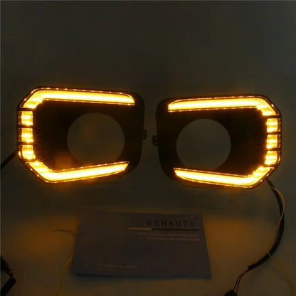 For Toyota Tacoma 2016-2023 1 Pair Car DRL Light White+Yellow LED Daytime Running Turn Signal Lamp