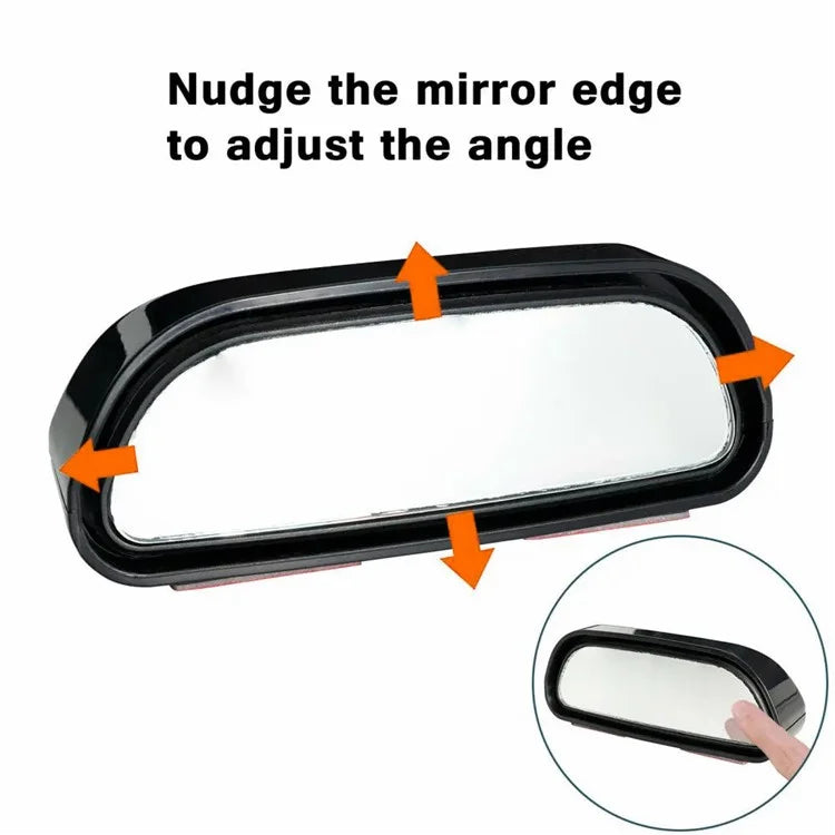 1Pc Car Blind Spot Auxiliary Rearview Mirror Angle Adjustable Curved Mirror