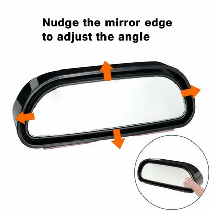 1Pc Car Blind Spot Auxiliary Rearview Mirror Angle Adjustable Curved Mirror