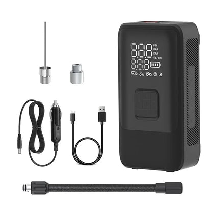 SH03 Portable Smart Air Pump Dual-Cylinder Tire Inflator with Power Bank Function