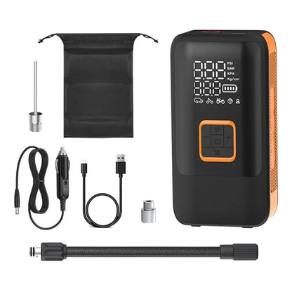 SH03 Portable Smart Air Pump Dual-Cylinder Tire Inflator with Power Bank Function