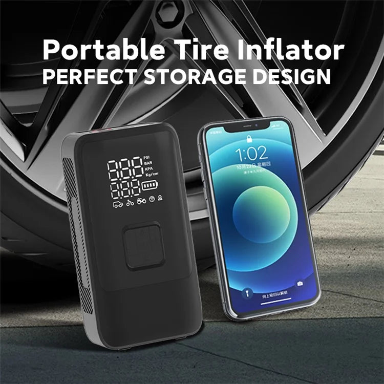 SH03 Portable Smart Air Pump Dual-Cylinder Tire Inflator with Power Bank Function