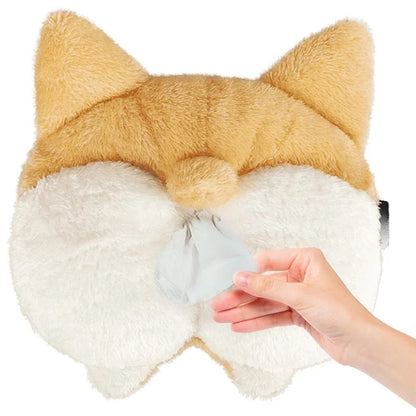 Plush Corgi Butt Funny Car Tissue Box Creative Cute Car Tissue Holder Interior Decoration