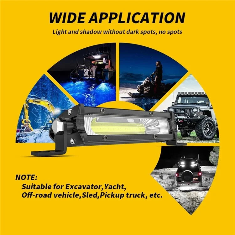 COB 9W Super Bright Car DRL Light SUV Excavator Working Light Daytime Running Lamp