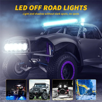 18W 16-LED Car Truck Off Road Embedded Bar Spotlight Waterproof Vehicle Driving Headlight