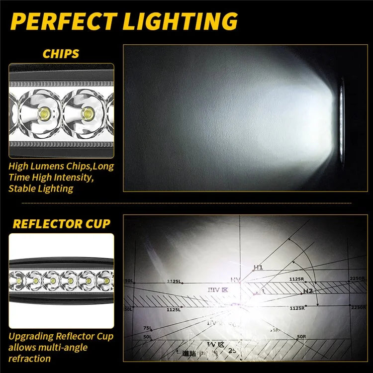 18W 16-LED Car Truck Off Road Embedded Bar Spotlight Waterproof Vehicle Driving Headlight