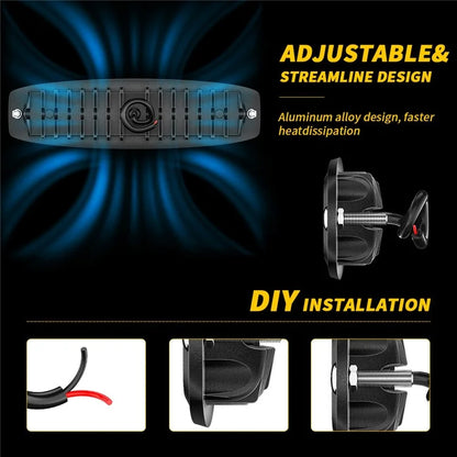 18W 16-LED Car Truck Off Road Embedded Bar Spotlight Waterproof Vehicle Driving Headlight