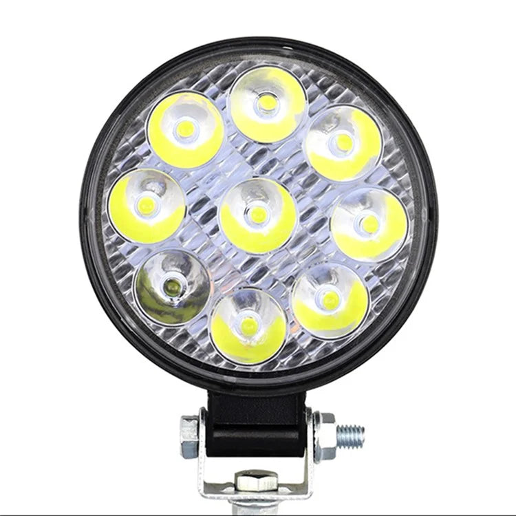 9LED 27W Car SUV Off-Road Super Bright Round Spotlight Waterproof Vehicle Headlight