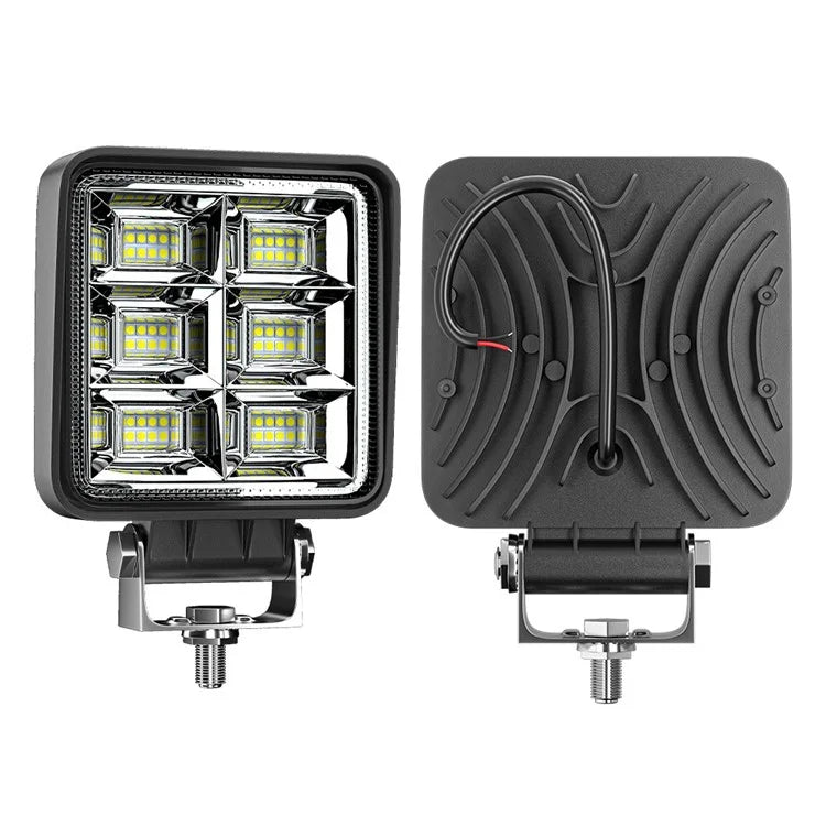 144W 48LED Car SUV Off-Road 4-inch Square Floodlight Waterproof Vehicle Bright Flood Lamp