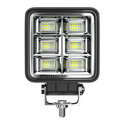 144W 48LED Car SUV Off-Road 4-inch Square Floodlight Waterproof Vehicle Bright Flood Lamp