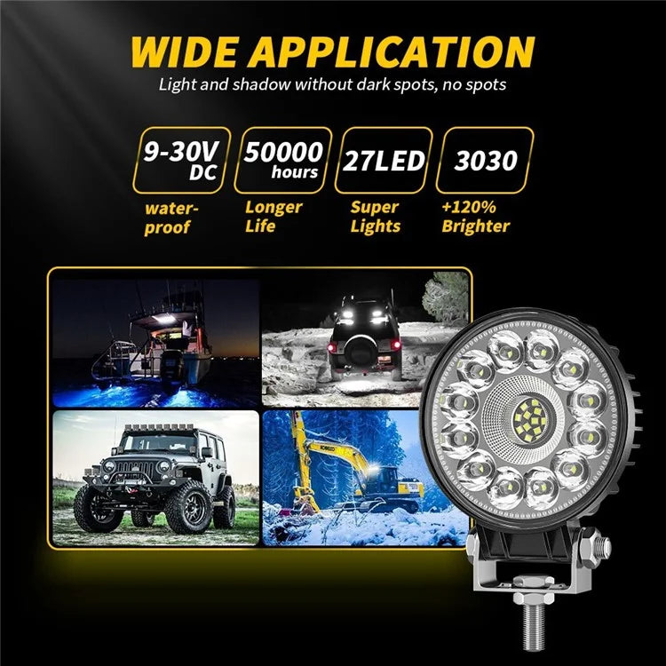 4-inch Car SUV Off-Road Floodlight Spotlight Round Vehicle Driving Headlight