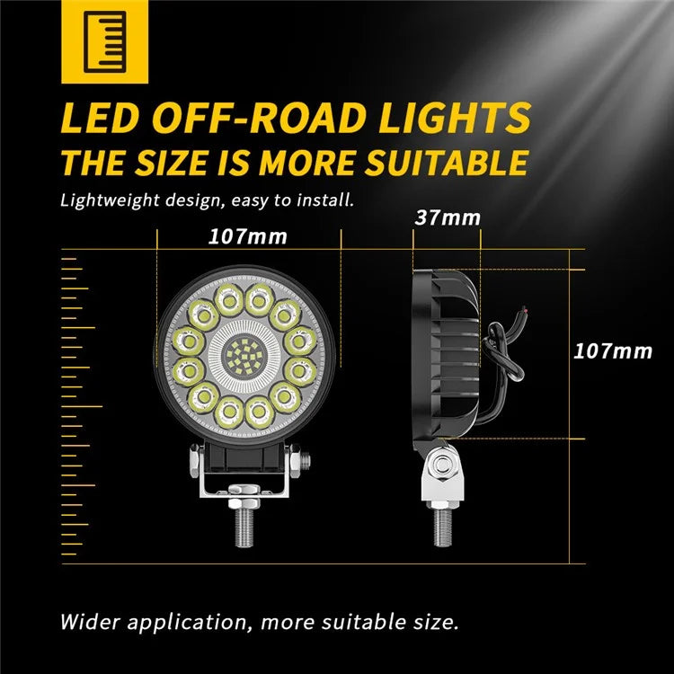 4-inch Car SUV Off-Road Floodlight Spotlight Round Vehicle Driving Headlight