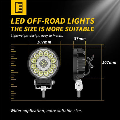 4-inch Car SUV Off-Road Floodlight Spotlight Round Vehicle Driving Headlight