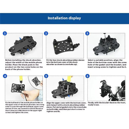 WUPP CS-1637A1 Motorcycle Bicycle Phone Holder Shock Absorber Vibration Dampening Buffer