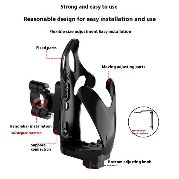 WUPP CSZH-1080 Bike Water Bottle Cage Handlebar Mount Drink Cup Holder