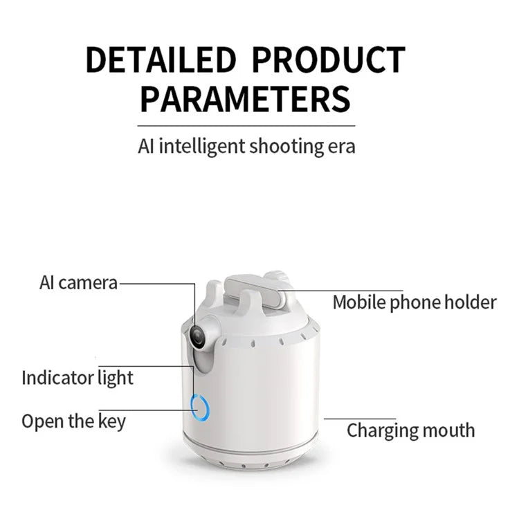 P7 AI Gesture Recognition Dual-Axis Tracking Gimbal Camera for Cell Phones, Tablets