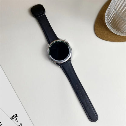 For Huawei Watch 4 Pro / 4 / GT 4 46mm Universal 22mm Magnetic Buckle Genuine Cow Leather Watch Strap