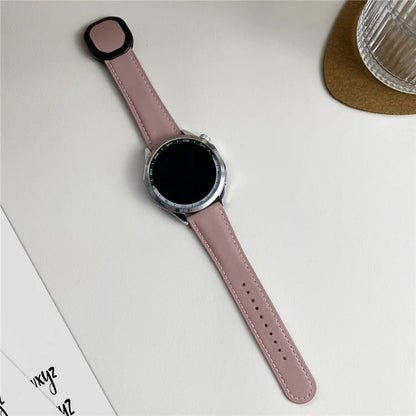 For Huawei Watch 4 Pro / 4 / GT 4 46mm Universal 22mm Magnetic Buckle Genuine Cow Leather Watch Strap